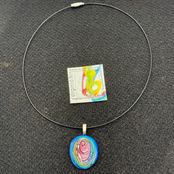 Virginia Nin Jewelry - Handmade Abstract Pendant Necklace by Virginia Nin